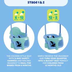 TP Forest Wooden Double Swing Bluey with Quadpod and Rapide Seats - FSC® certified