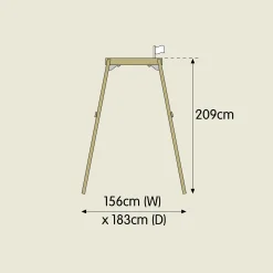 TP Forest Wooden Single Swing with Quadpod - FSC® certified