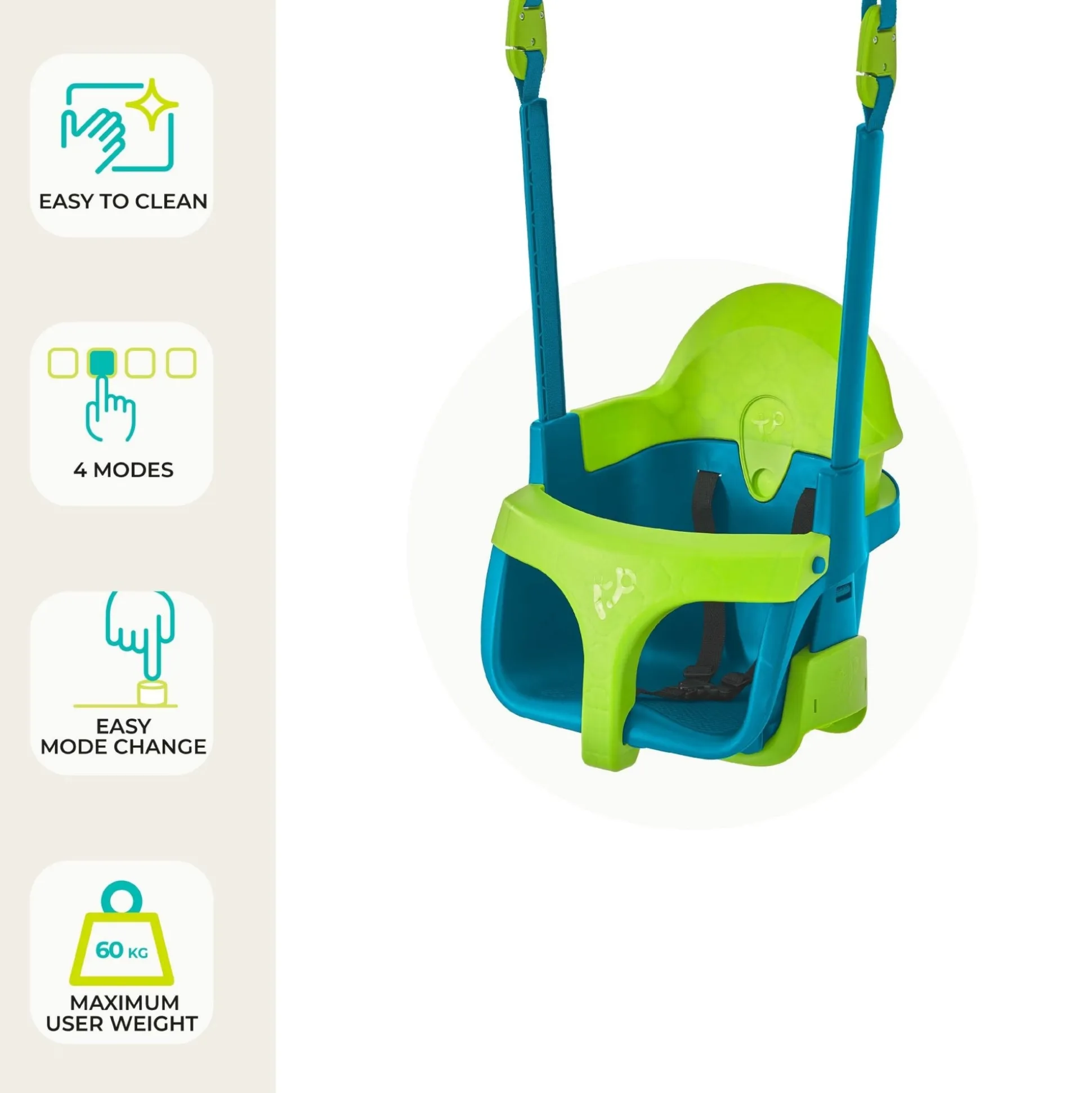 TP Forest Wooden Single Swing with Quadpod - FSC® certified