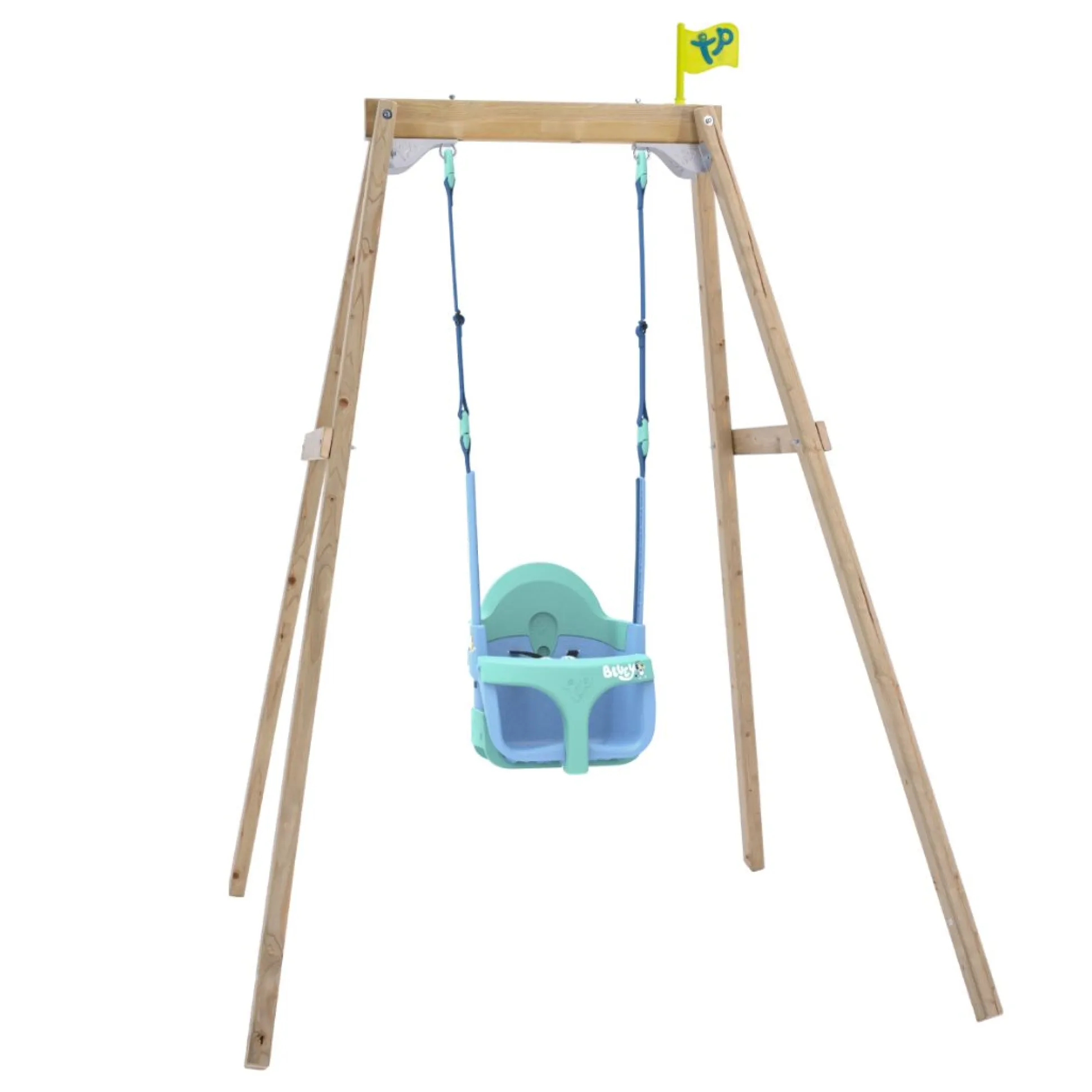 TP Forest Wooden Single Swing with Bluey Quadpod - FSC® certified