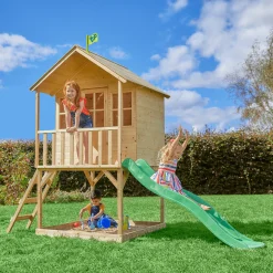 TP Hill Top Tower Wooden Playhouse with Slide - FSC® certified