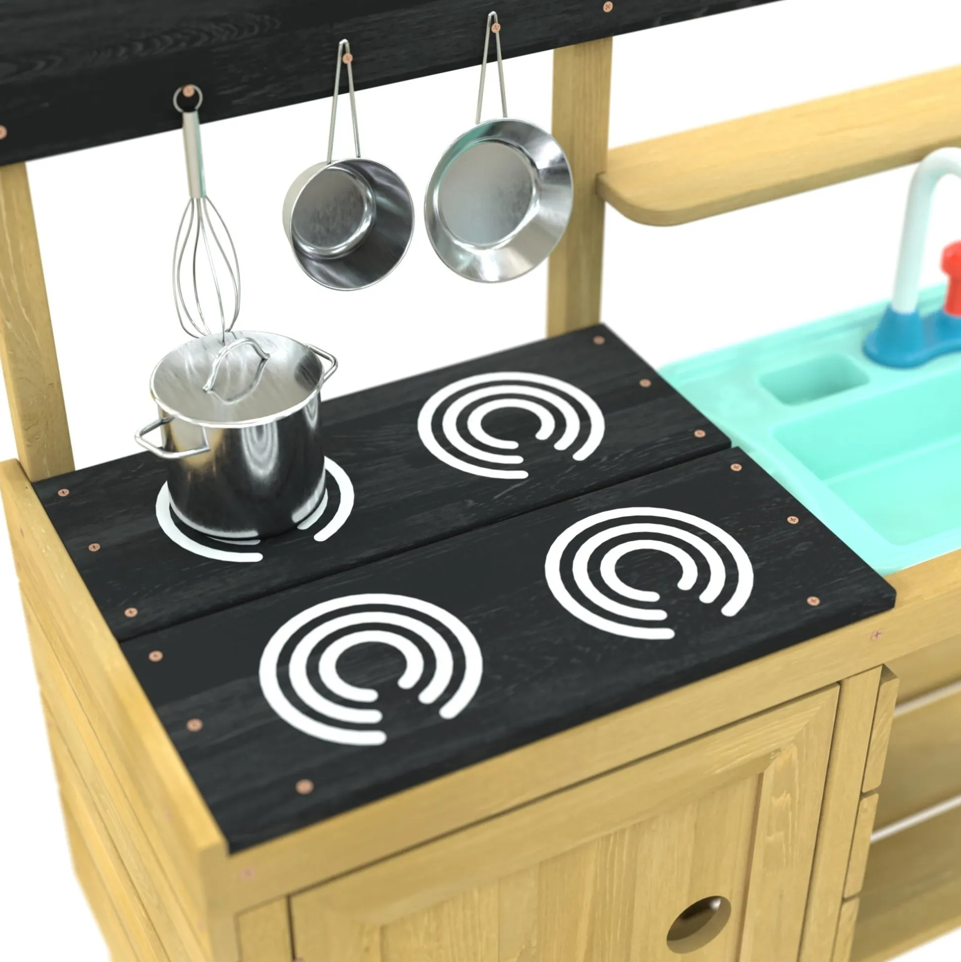 TP Junior Chef Wooden Mud Kitchen with Working Tap & Sink - FSC® certified
