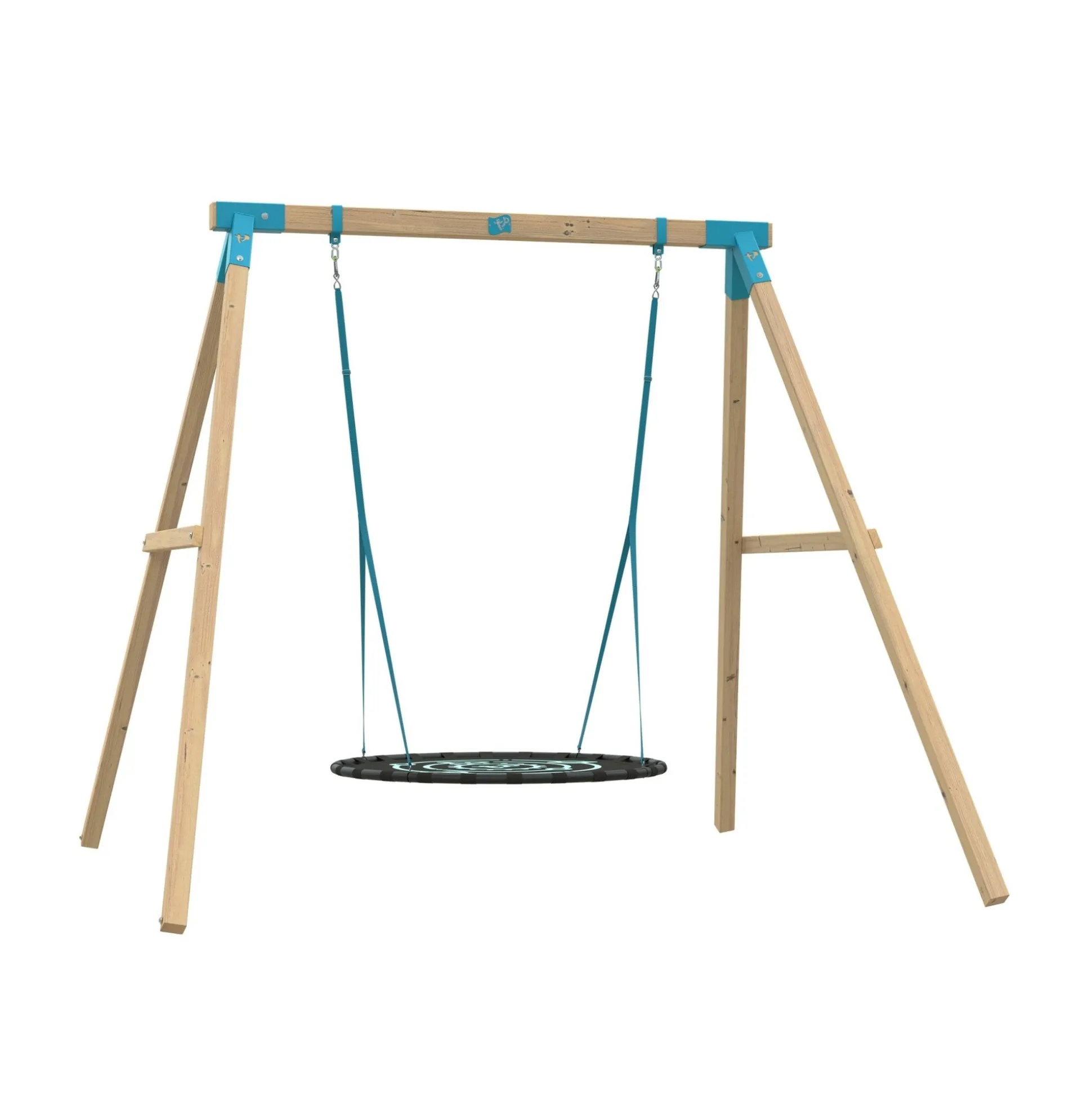 TP Kingswood Double Squarewood Swing Set with Giant Nest Swing - FSC® certified