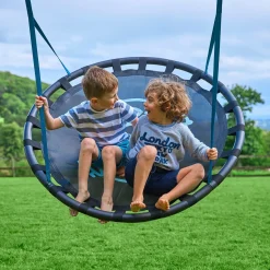 TP Knightswood Double Wooden Swing Set With Giant Nest Swing