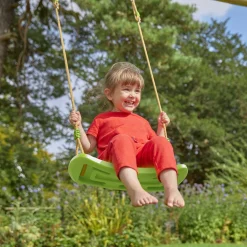 TP Knightswood Double Wooden Swing Set With Glide Ride