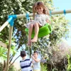 TP Knightswood Triple Wooden Swing Set With Glide Ride
