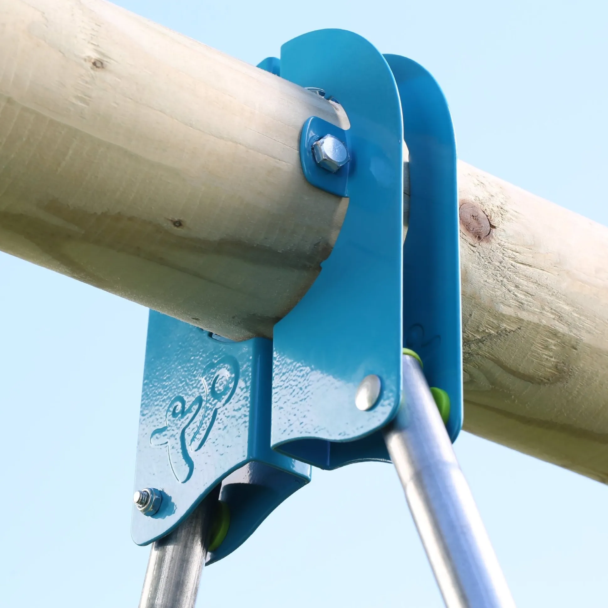TP Knightswood Triple Wooden Swing Set With Glide Ride