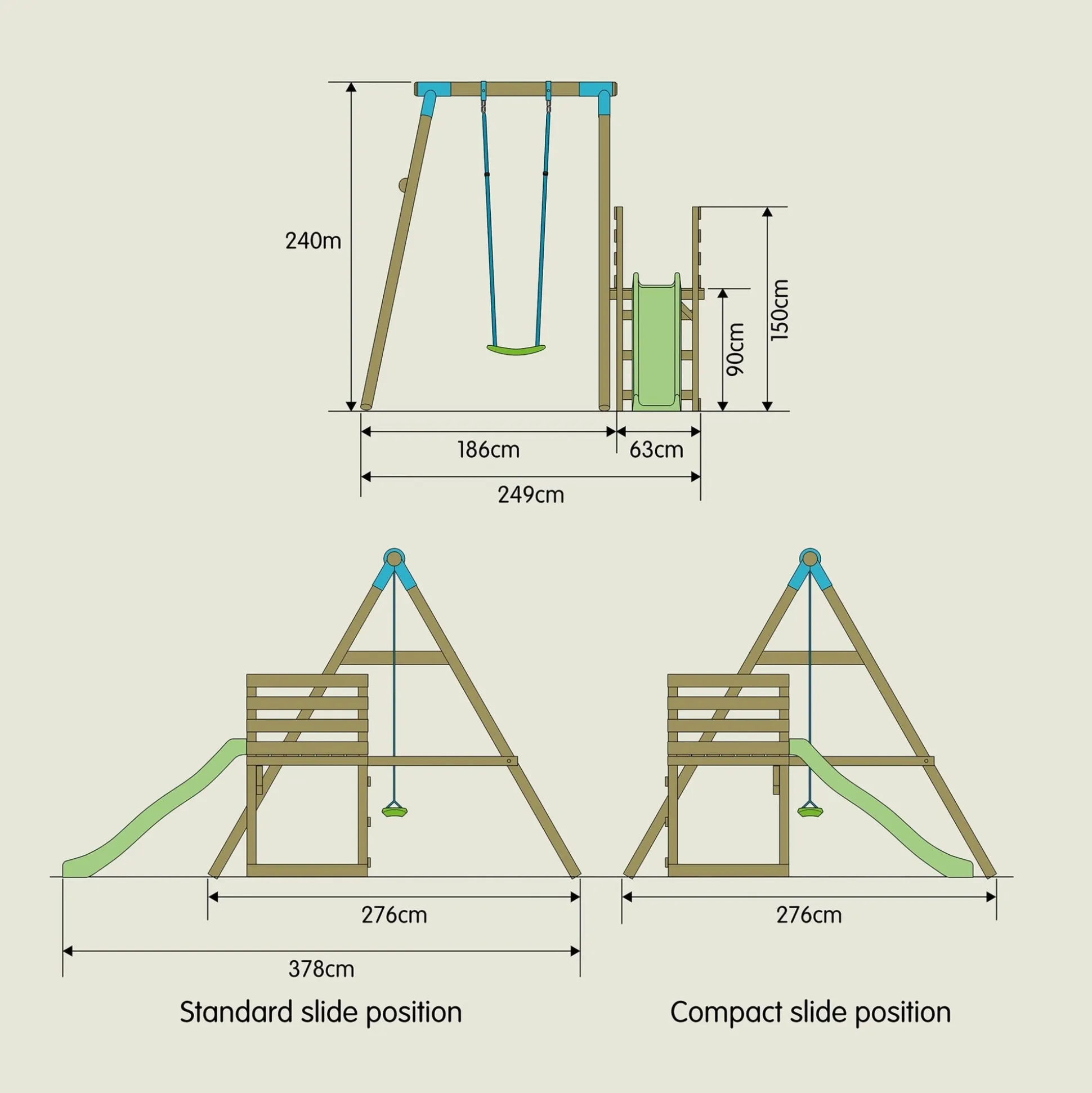 TP Robin Swing and 6ft Slide Set