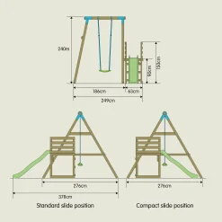 TP Robin Swing with Roped Rapide Seat and 6ft Slide Set