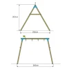 TP Sherwood Double Wooden Swing Set with Rapide Swing & Button Seat - PEFC certified