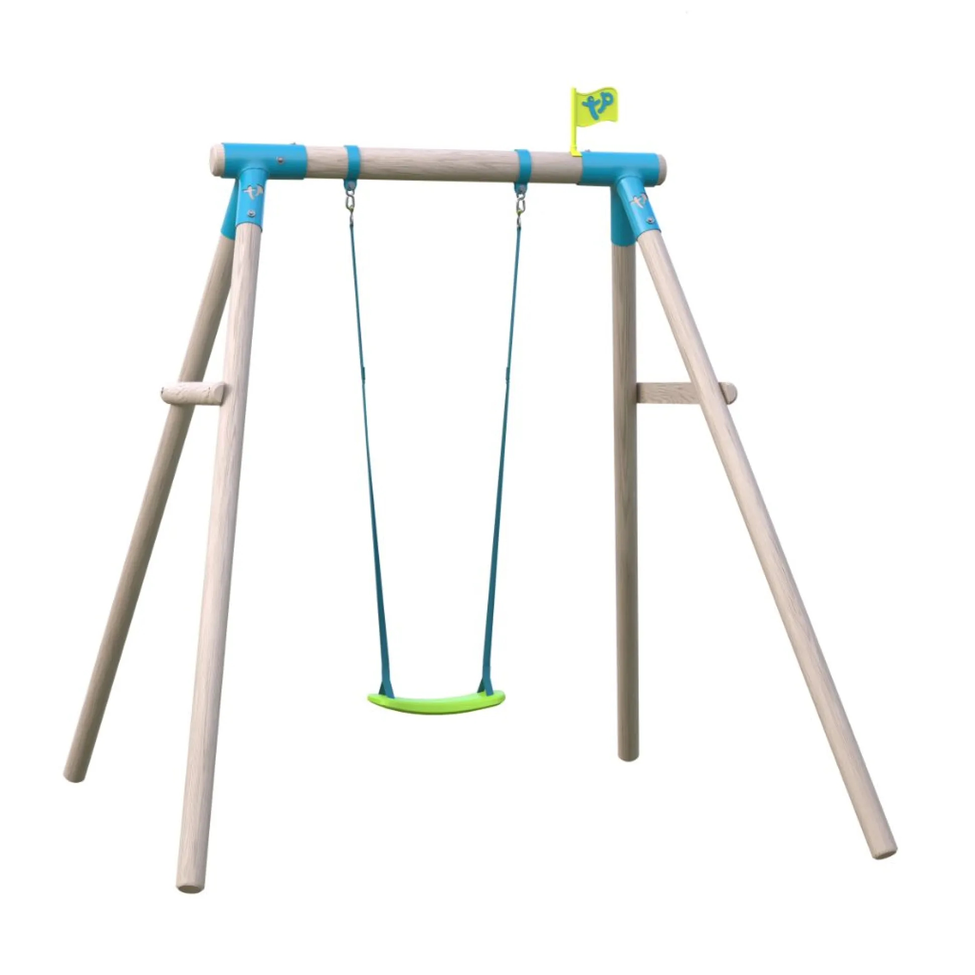 TP Sherwood Single Wooden Swing Set - PEFC certified