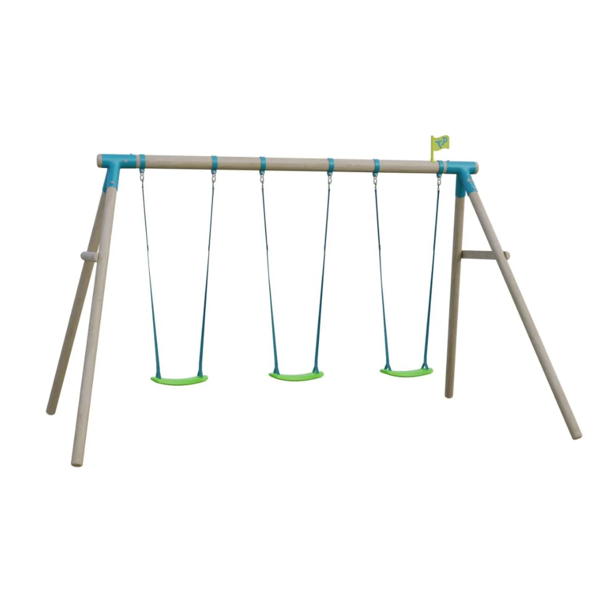 TP Sherwood Triple Wooden Swing Set - PEFC certified