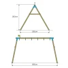 TP Sherwood Triple Wooden Swing Set with Glide Ride - PEFC certified