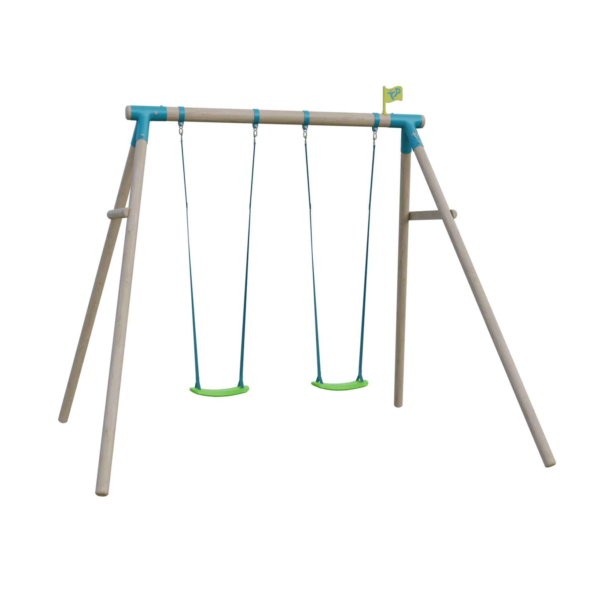 TP Sherwood Wooden Double Swing Set - PEFC certified