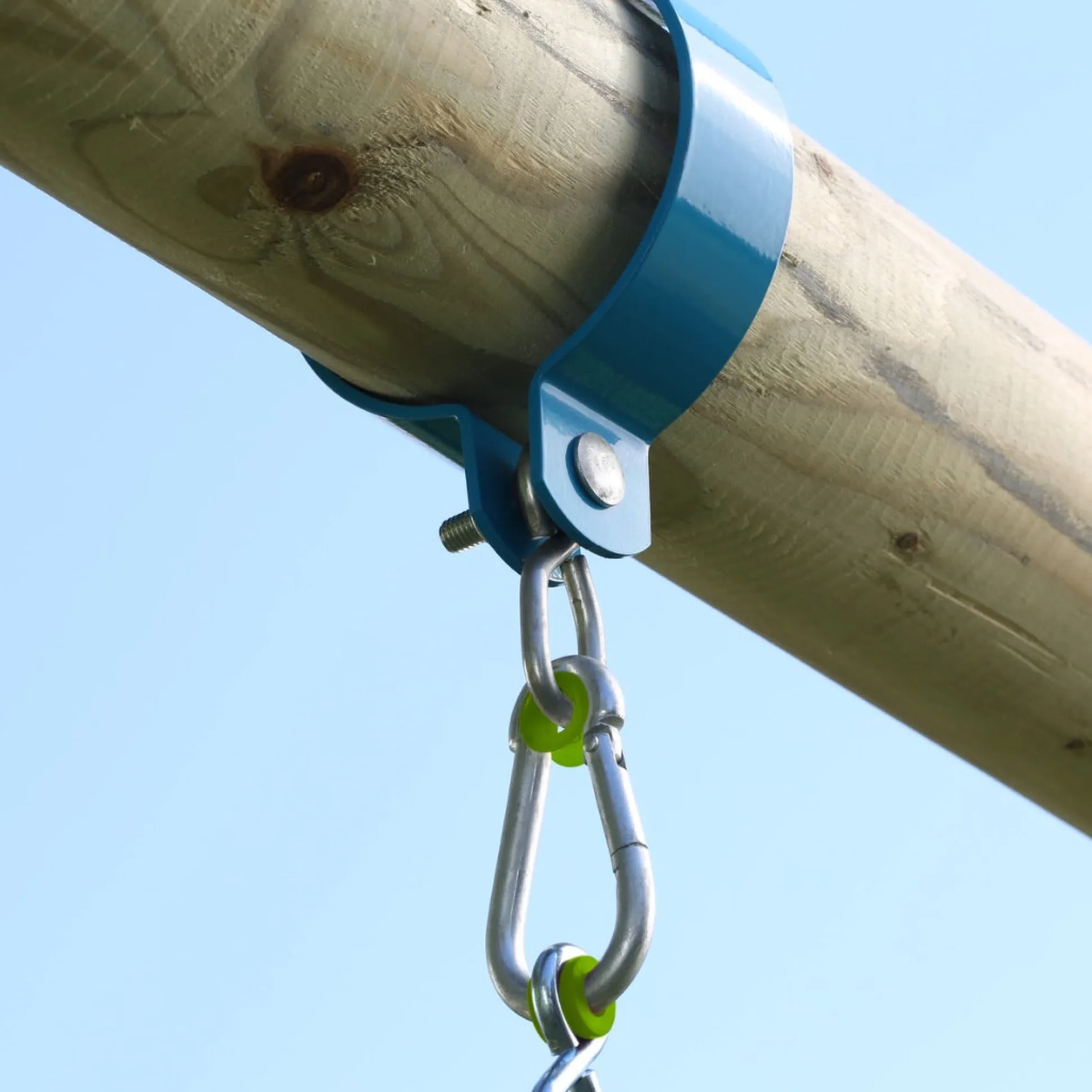 TP Sherwood Wooden Double Swing with Roped Rapide Seat & Bluey Quadpod Seat - PEFC certified