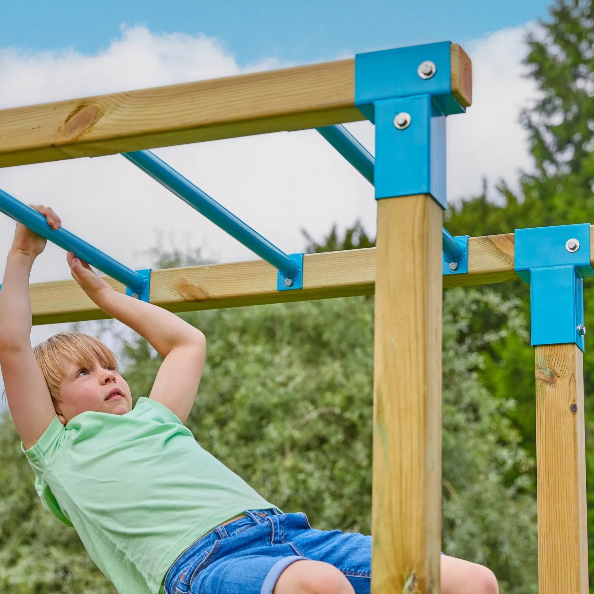 TP Skywood Fort Four Tower Wooden Climbing Frame - FSC® certified