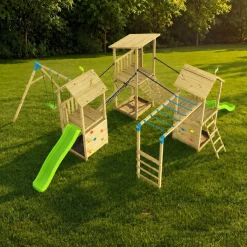 TP Skywood Three Tower Climbing Frame Play Set - FSC® certified