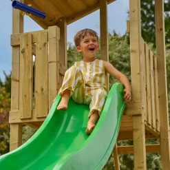 TP Skywood Wooden Lookout Tower with Superwavy Slide & Double Swing Arm - FSC® certified