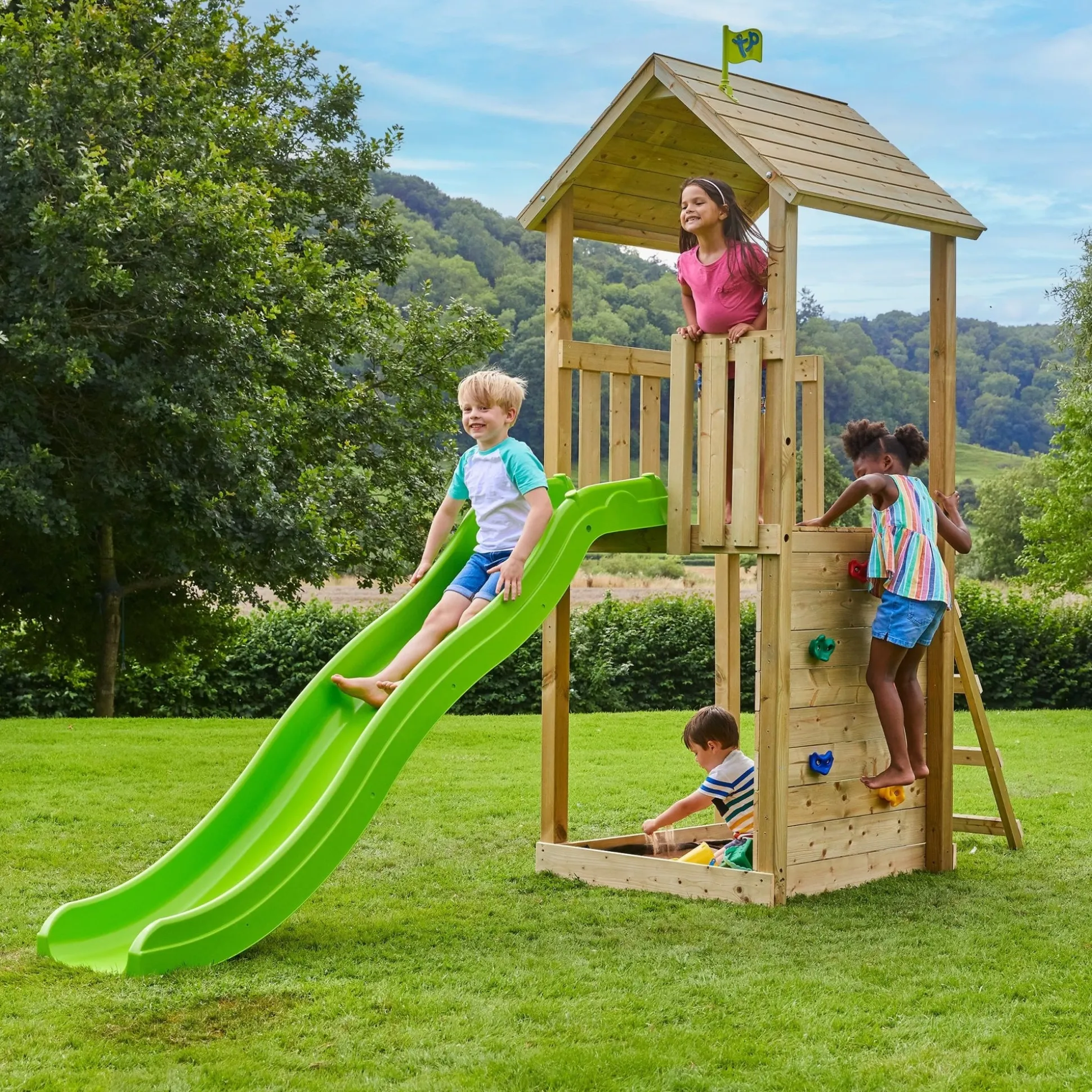 TP Skywood Wooden Play Tower - FSC® certified