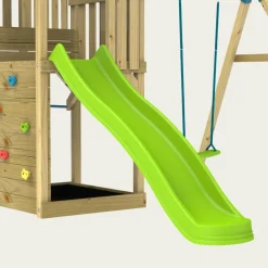 TP Skywood Wooden Tower Climbing Frame with Ripple Slide, Sky Deck & Single Swing Arm - FSC® certified