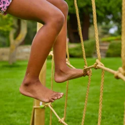 TP Skywood Wooden Tower Climbing Frame with Super Wavy Slide, Sky Deck, Monkey Bars, Skyline with Swing Seat & extra play tower - FSC® certified