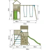 TP Skywood Wooden Tower Climbing Frame with Ripple Slide, Sky Deck & Double Swing Arm - FSC® certified