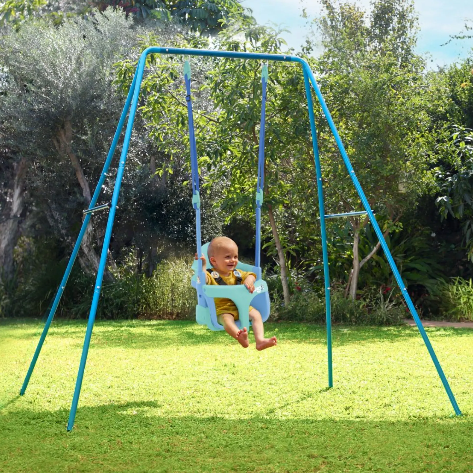 TP Small to Tall 2 in 1 Metal Swing Set with Bluey Quadpod