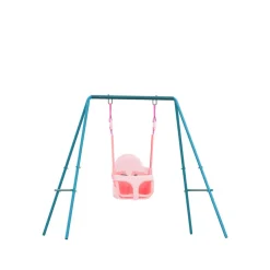 TP Small to Tall 2 in 1 Metal Swing Set with Pink Quadpod