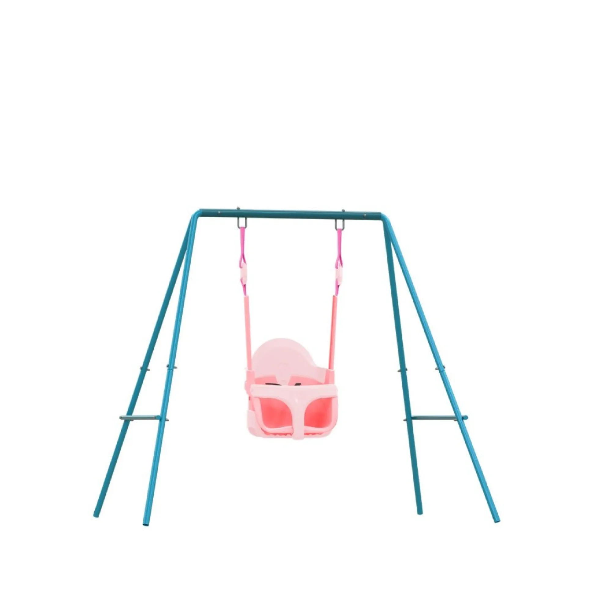 TP Small to Tall 2 in 1 Metal Swing Set with Pink Quadpod