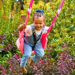 TP Small to Tall 2 in 1 Metal Swing Set with Pink Quadpod
