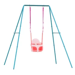 TP Small to Tall 2 in 1 Metal Swing Set with Pink Quadpod