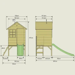 TP Sunnyside Wooden Tower Playhouse with Slide - FSC® certified