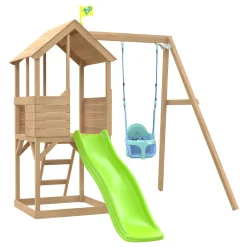 TP Treehouse Wooden Play Tower with Wavy Slide & Bluey Quadpod - FSC® certified