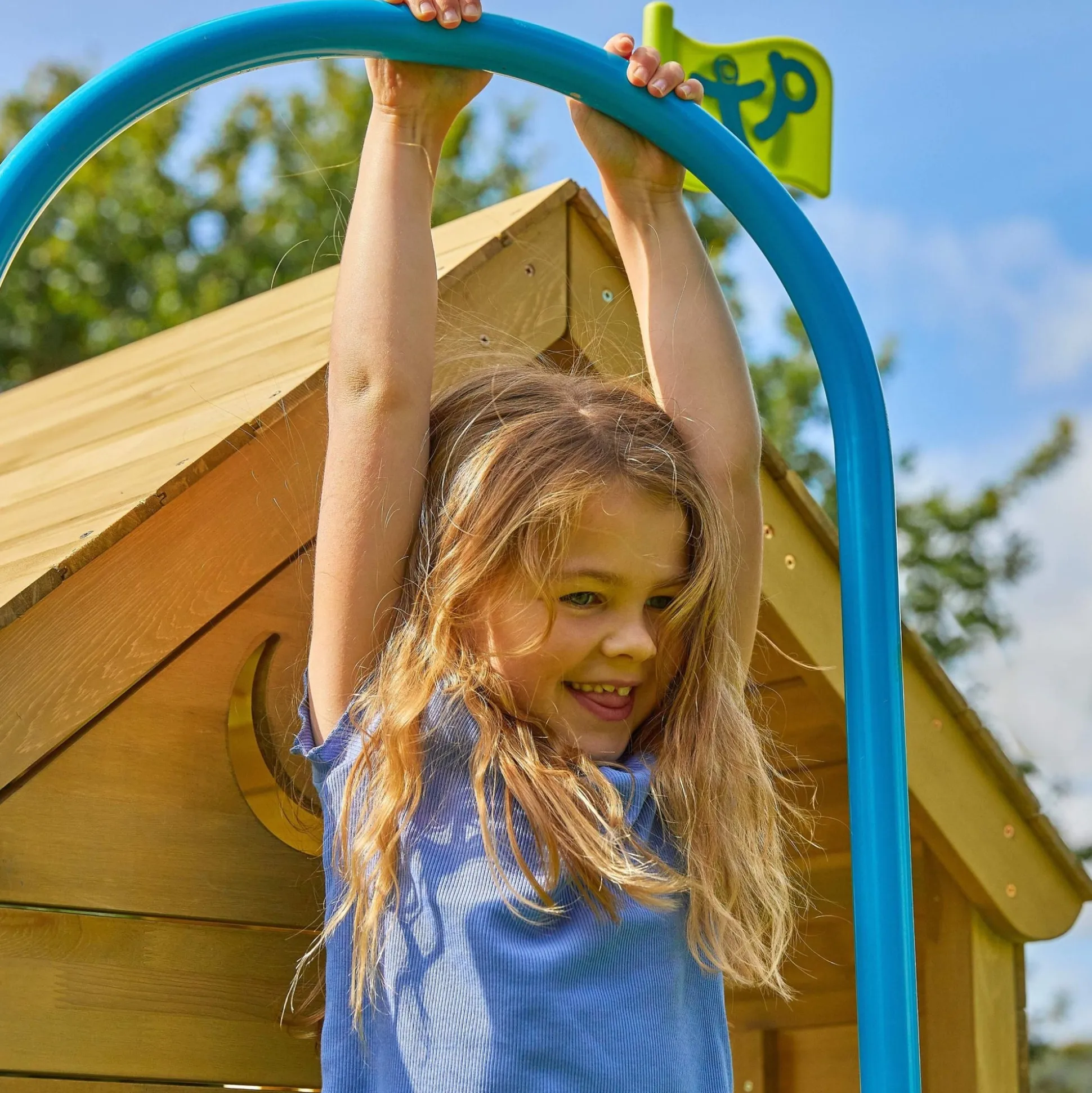 TP Treehouse Wooden Play Tower Fireman’s Pole