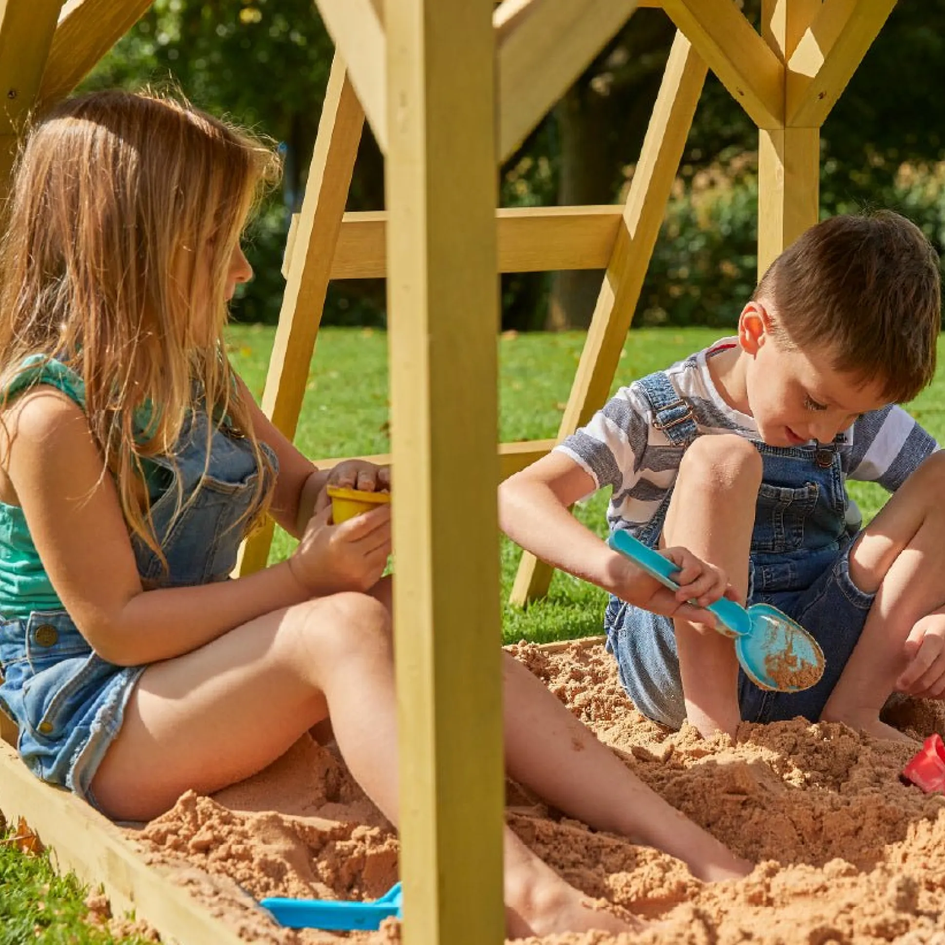 TP Treehouse Wooden Play Tower with Wavy Slide - FSC® certified