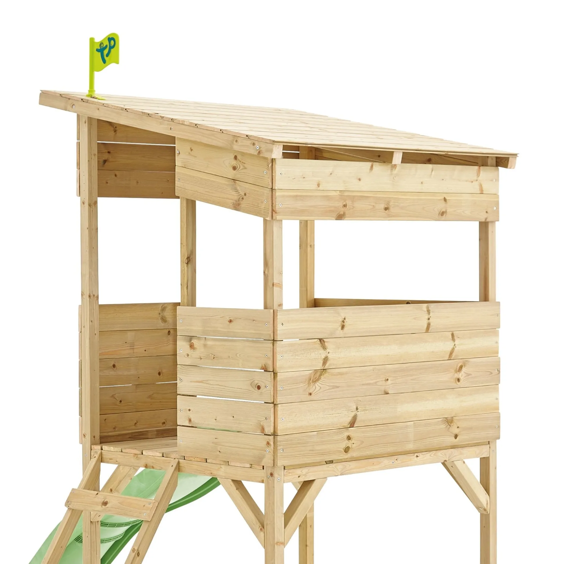 TP Treetops Wooden Tower Playhouse with Toy Box and Slide - FSC® certified