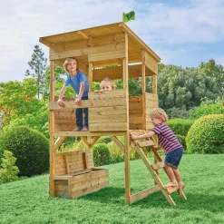TP Treetops Wooden Tower Playhouse with Toy Box - FSC® certified