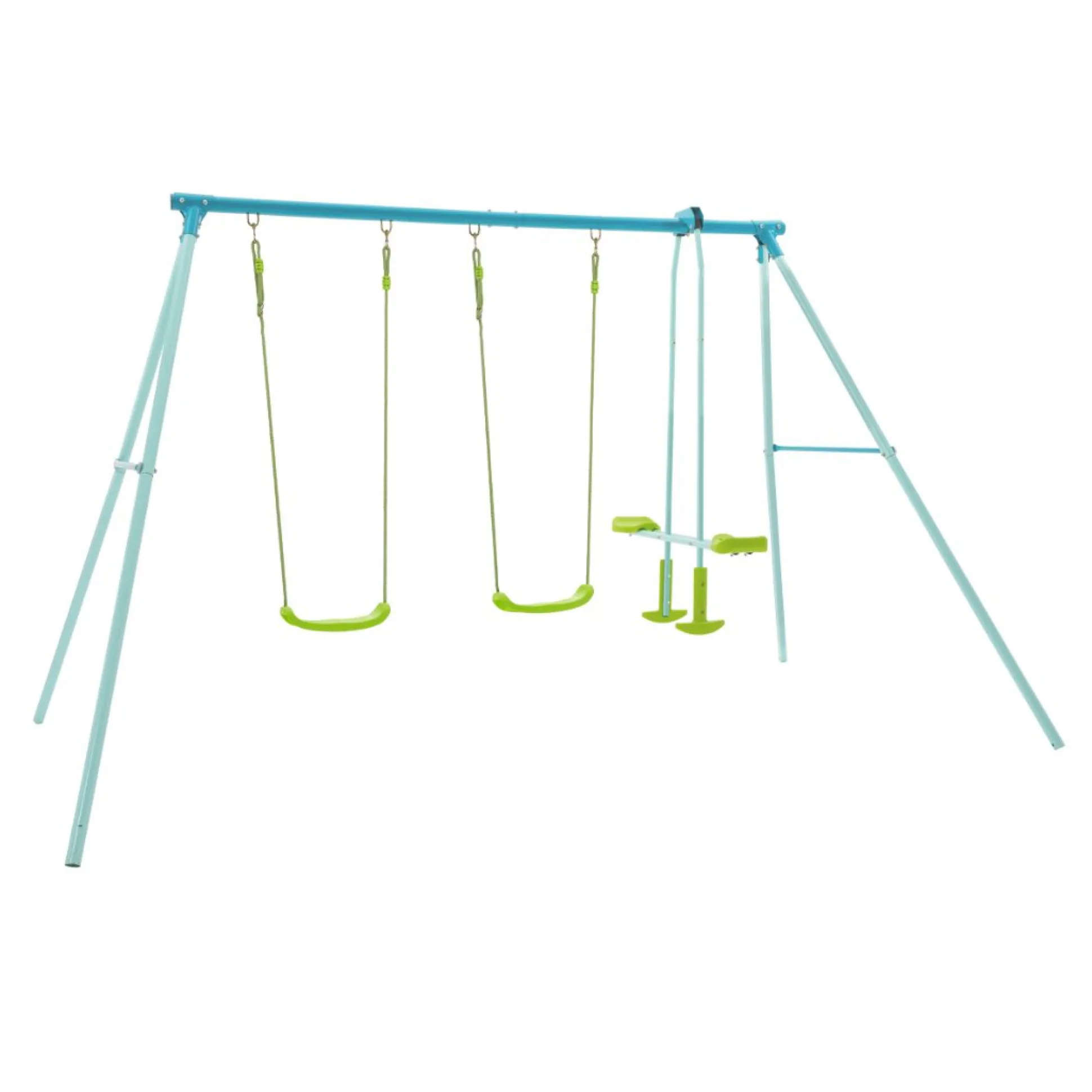 TP Triple Metal Swing Set with Glider Swing Seat