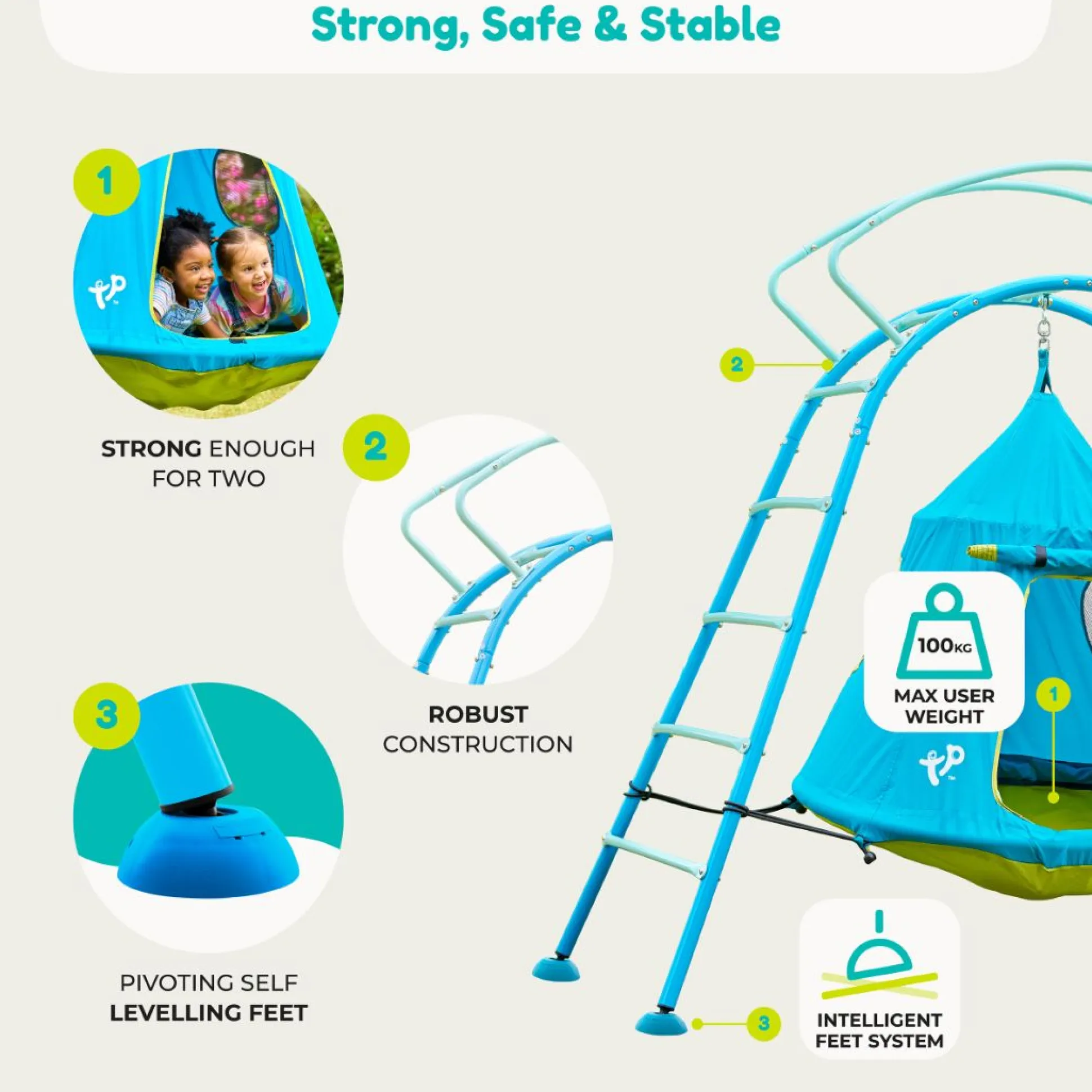 TP UFO Den & Climbing Frame Blue Edition