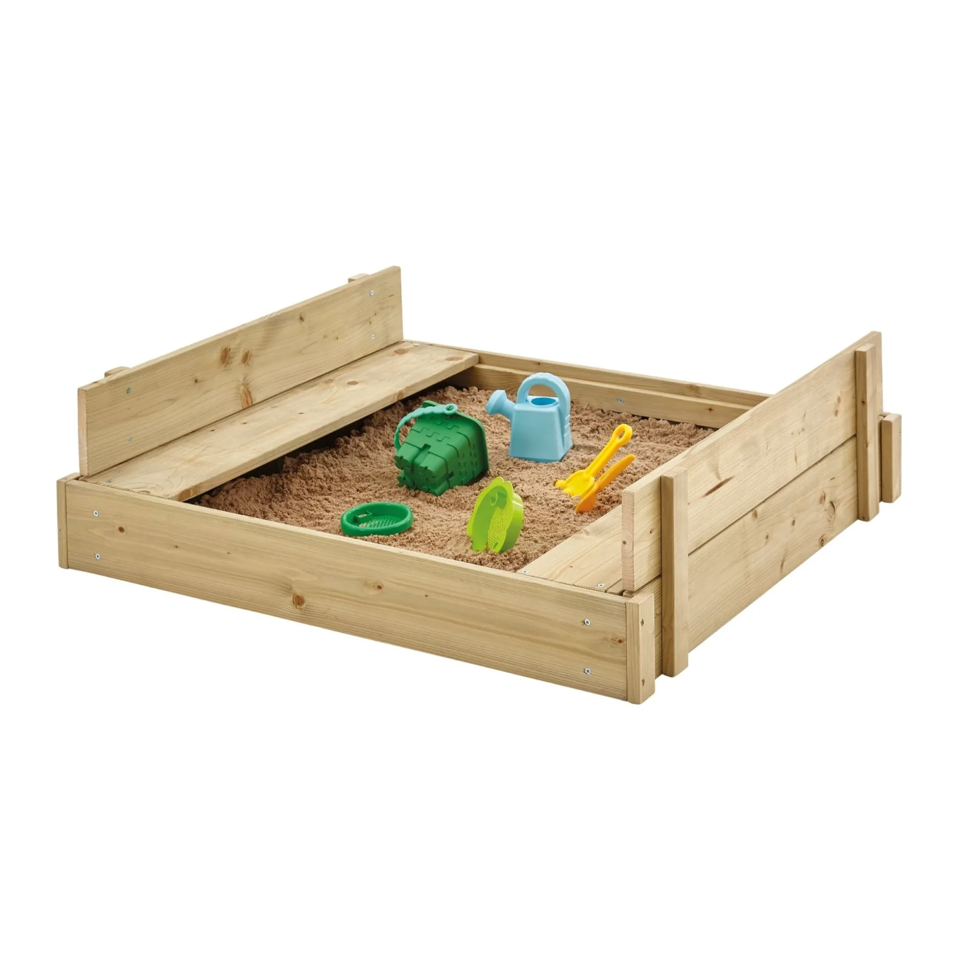 TP Wooden Lidded Sandpit with Dig & Explorer Accessory Kit - FSC® certified