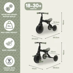 Zoomee Balance Bike to Trike