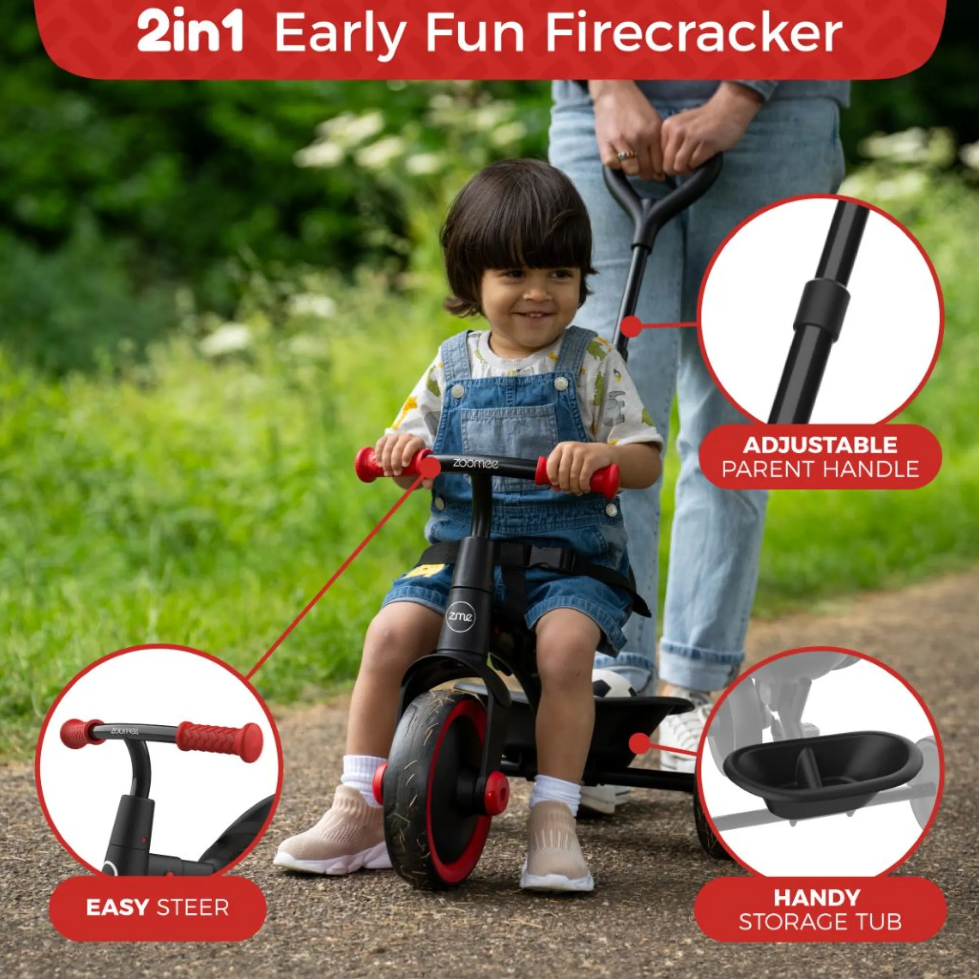 Zoomee 2 in 1 Trike – Firecracker